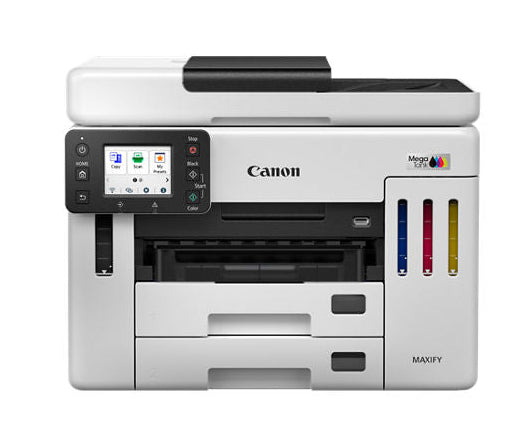 Impresora Canon MAXIFY GX7110 MegaTank 4 en 1 - Multifuncional - WiFi Doble Banda + Ethernet + USB - Tanque de Tinta Continua - ADF Dúplex 50 Hojas - Pantalla LCD Táctil 2.7" - Fax